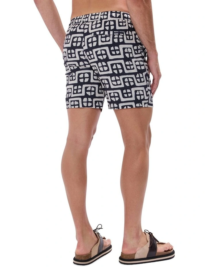 Rush Rush Geo Swim Short in Blue image 4