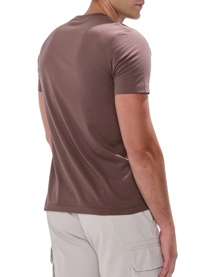 Club Tee T-shirt in Coffee Brown image 5
