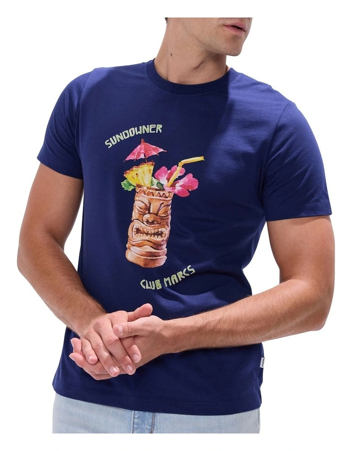 Sundowner Tee T-shirt in Navy image 3