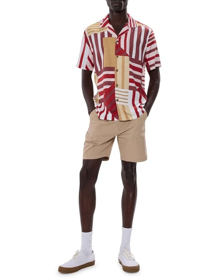 Crowley Patchwork Shirt in Red Multi image 2