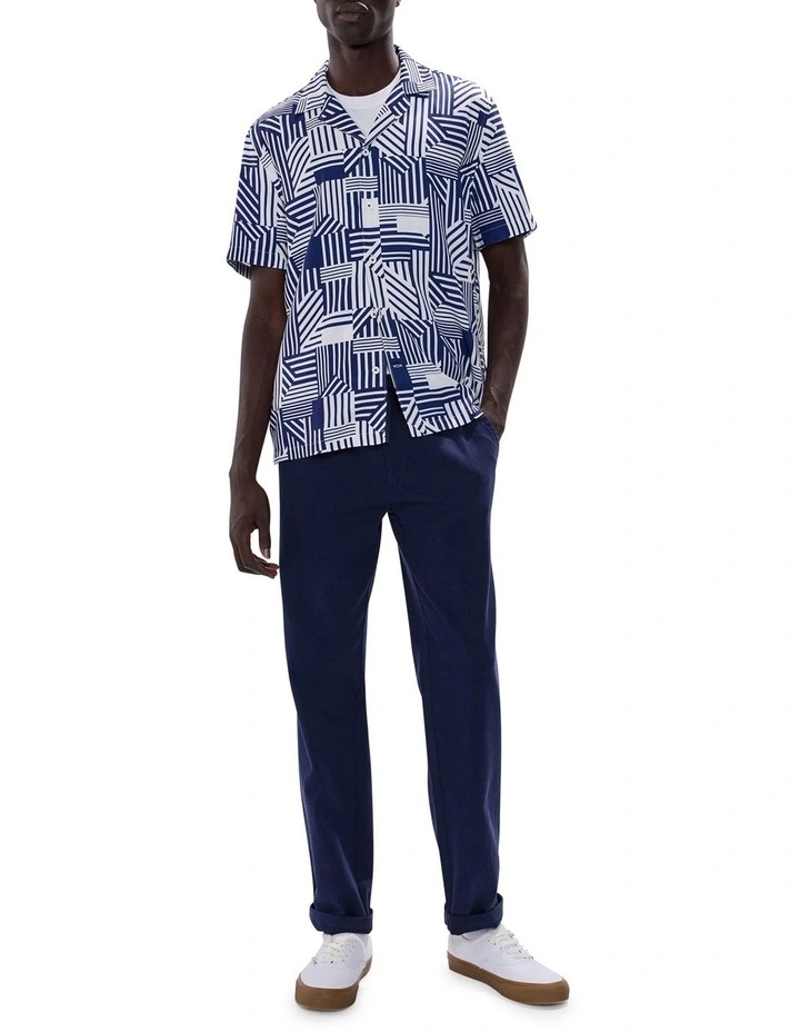 Norman Patchwork Shirt in Blue Multi image 2