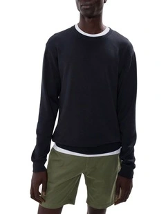 Neo Crew Neck Sweater in Black