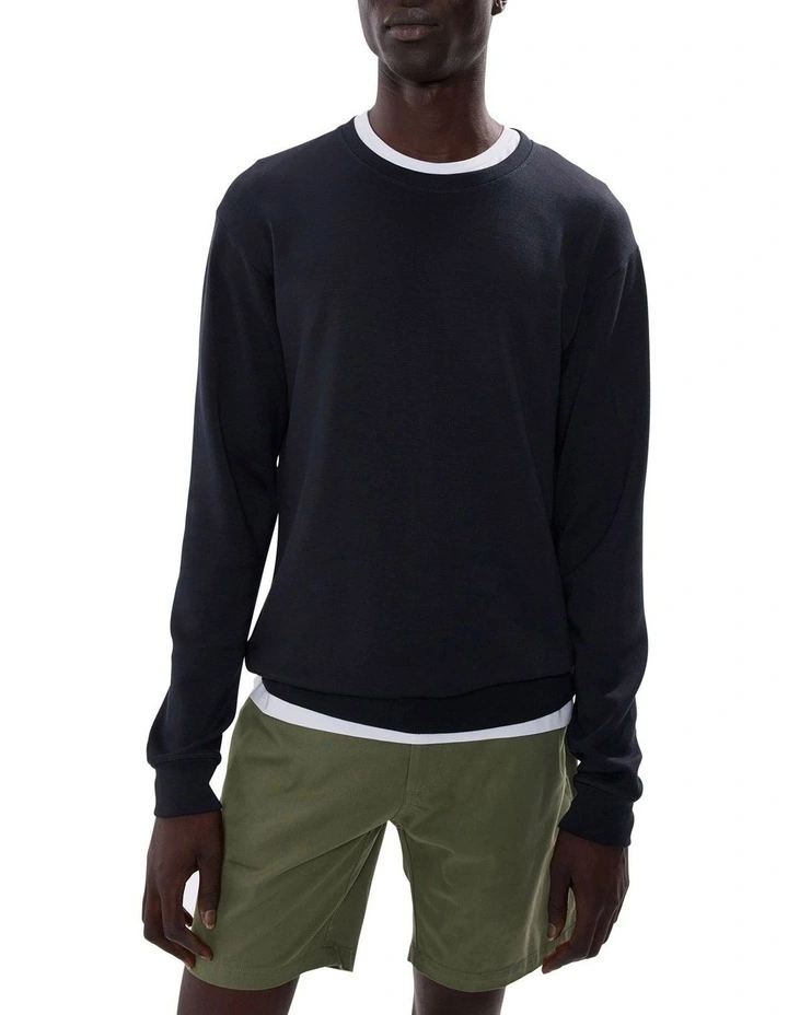 Neo Crew Neck Sweater in Black image 1