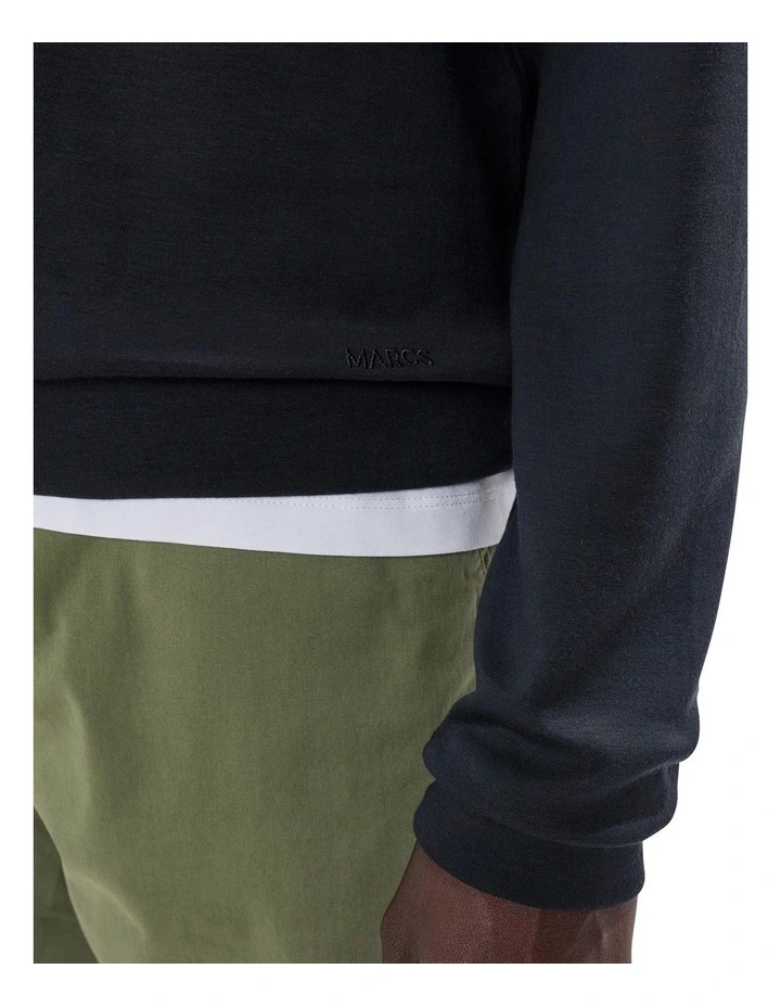Neo Crew Neck Sweater in Black image 3