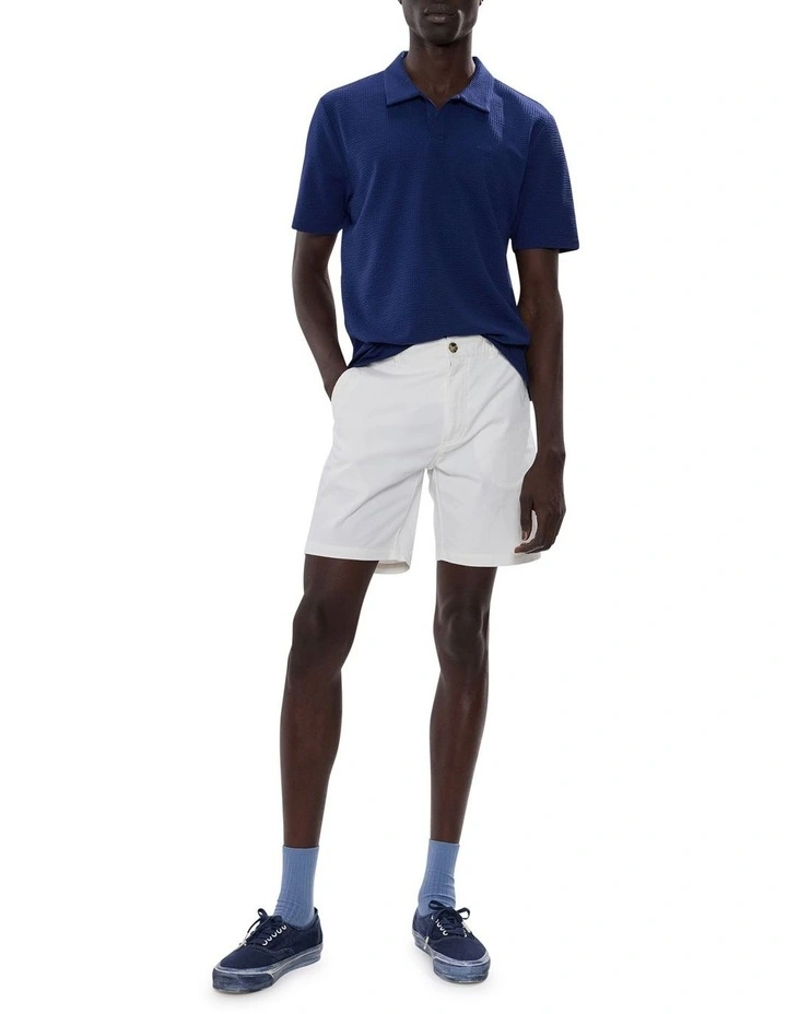 Andrew Textured Polo in Navy image 2