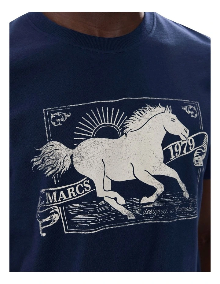 Mane Attraction Tee in Navy image 3