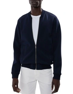 Neo Zip Front Bomber in Navy
