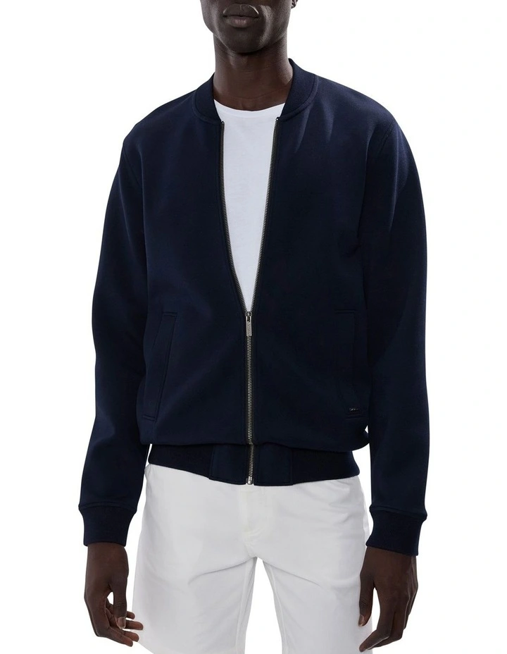 Neo Zip Front Bomber in Navy image 1