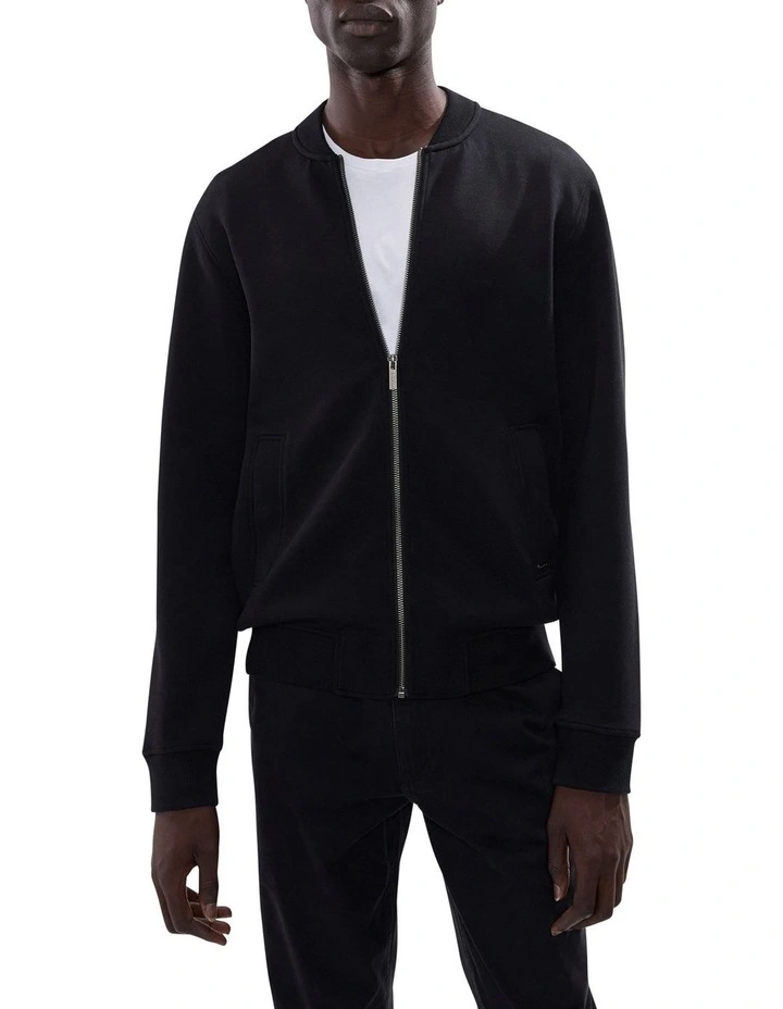 Neo Zip Front Bomber in Black image 1
