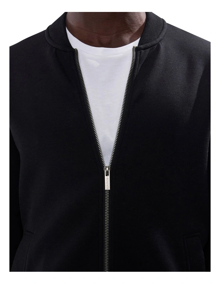 Neo Zip Front Bomber in Black image 3