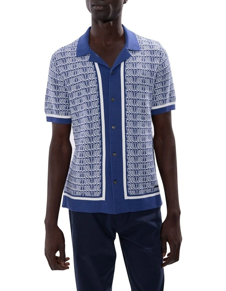 Sheppard Knit Shirt in Blue Multi image 1