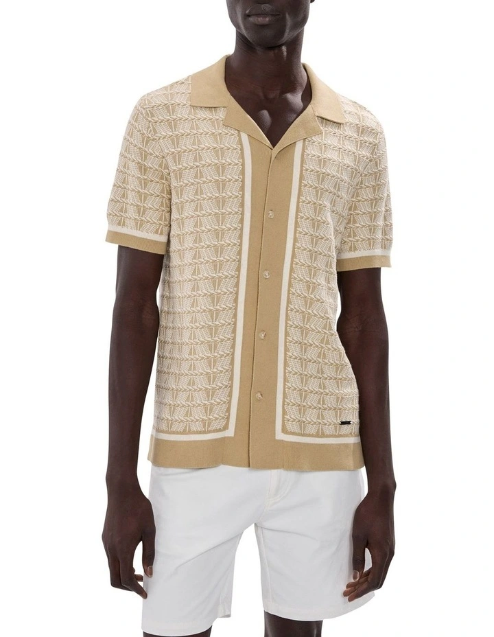 Sheppard Knit Shirt in Ivory Multi image 1