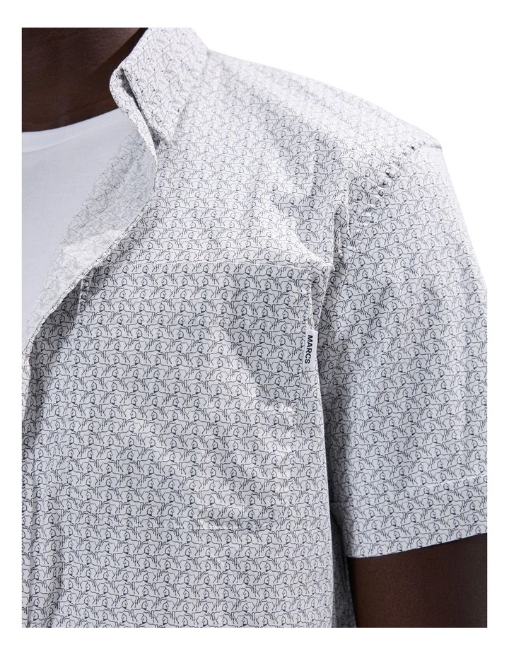 Horse Code Shirt in White Multi image 3