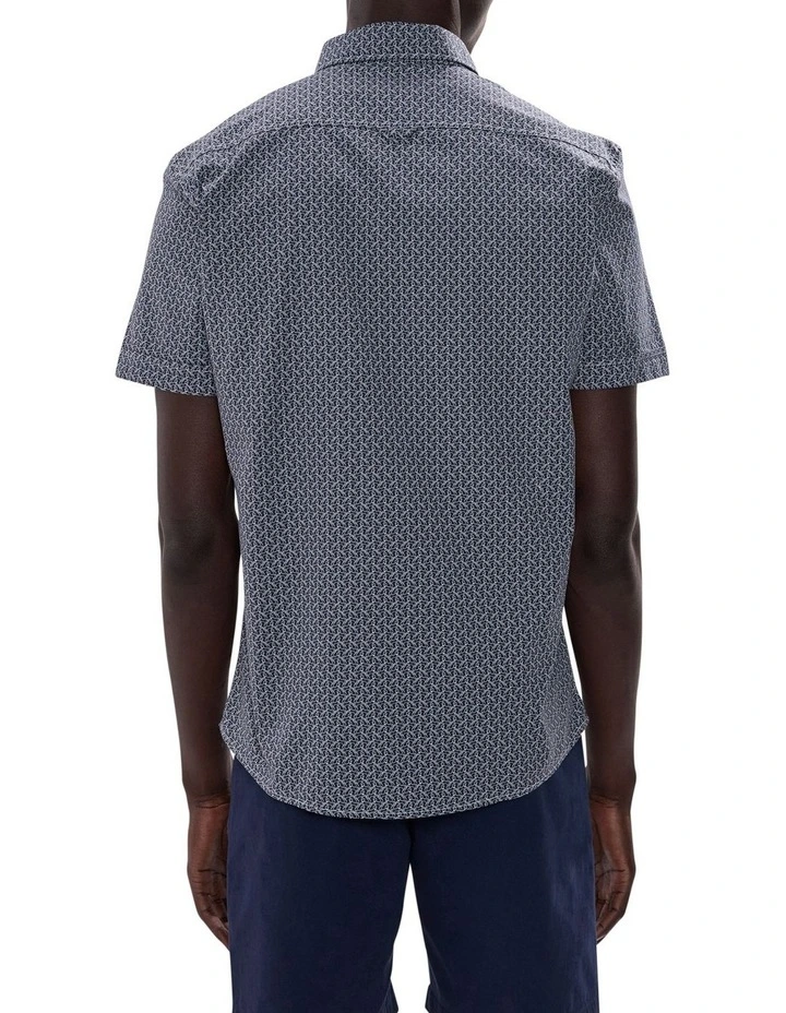 Horse Code Shirt in Navy Multi image 4