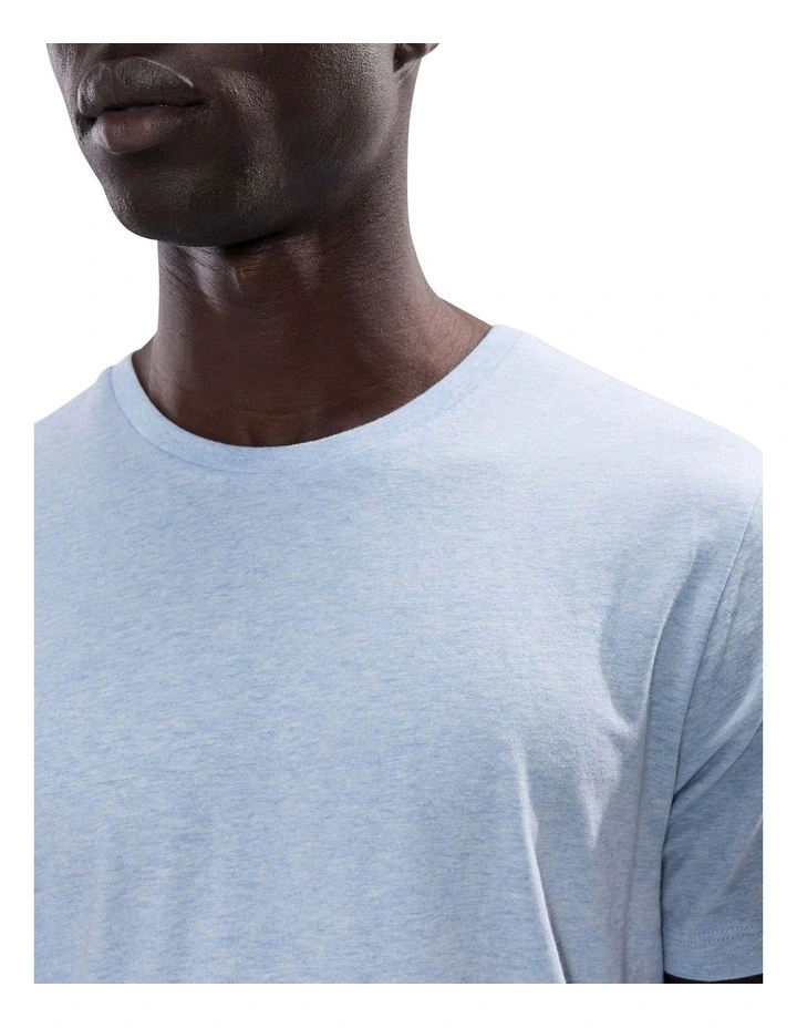 Brando Crew Neck in Light Blue Marle image 3