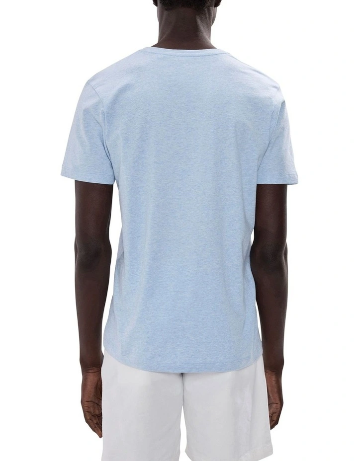 Arnie V Neck in Light Blue Marle image 4