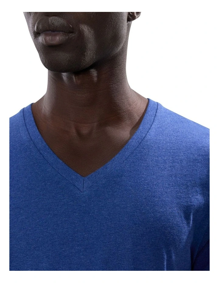Arnie V Neck in Navy Marle image 3