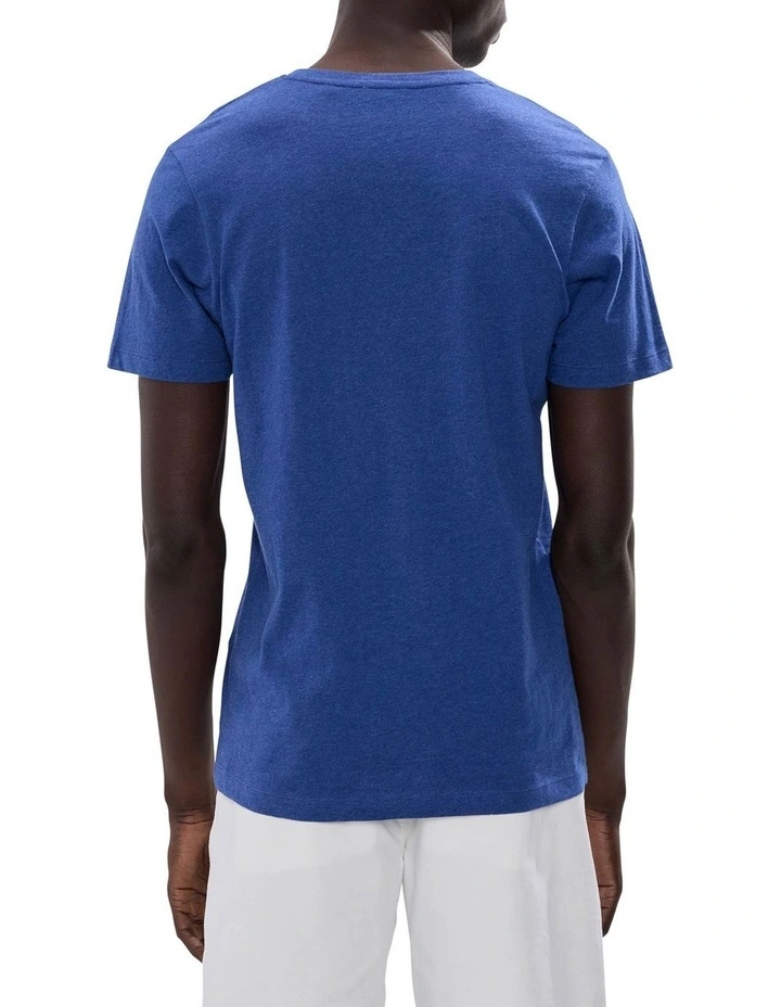 Arnie V Neck in Navy Marle image 4