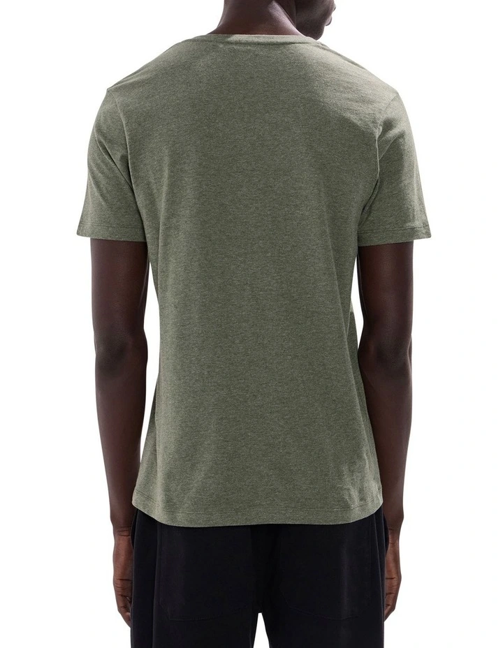 Marle Arnie V Neck in Forest Marle image 4