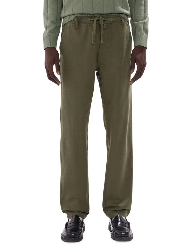 Dave Slim Fit Pant in Dark Moss image 2