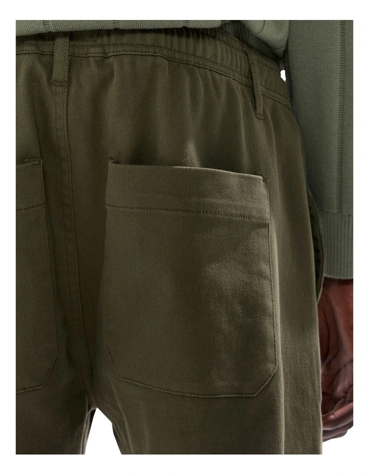 Dave Slim Fit Pant in Dark Moss image 4