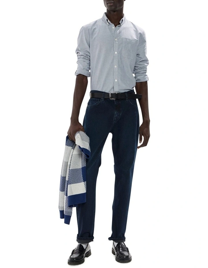 Hugo Relaxed Fit Jean in Blue Black image 1