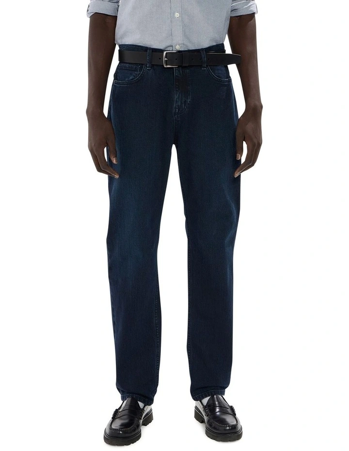 Hugo Relaxed Fit Jean in Blue Black image 2