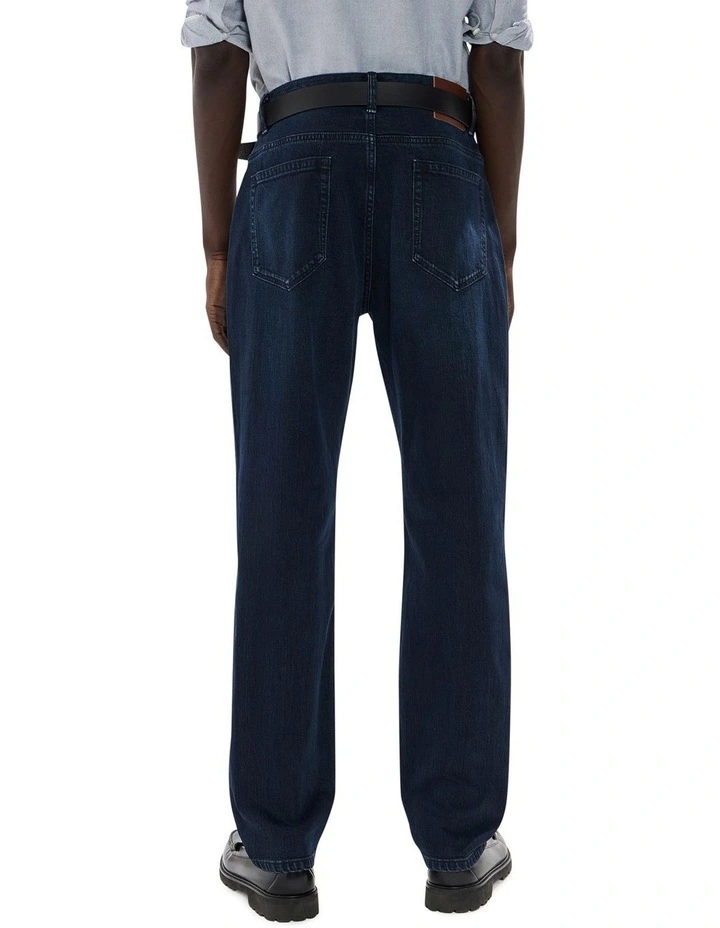 Hugo Relaxed Fit Jean in Blue Black image 5