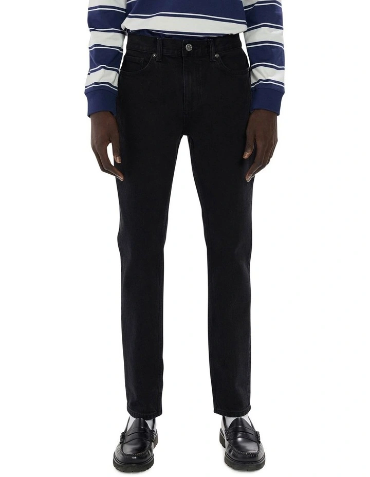 Jordan Slim Leg Jean in Black image 2