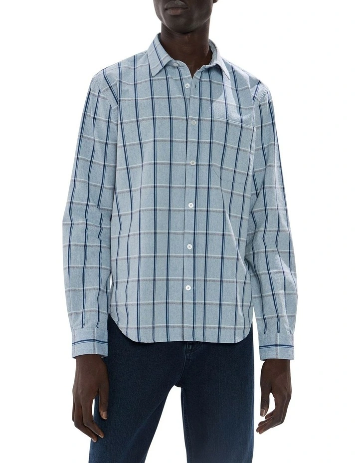 Billie Check Shirt in Blue image 1