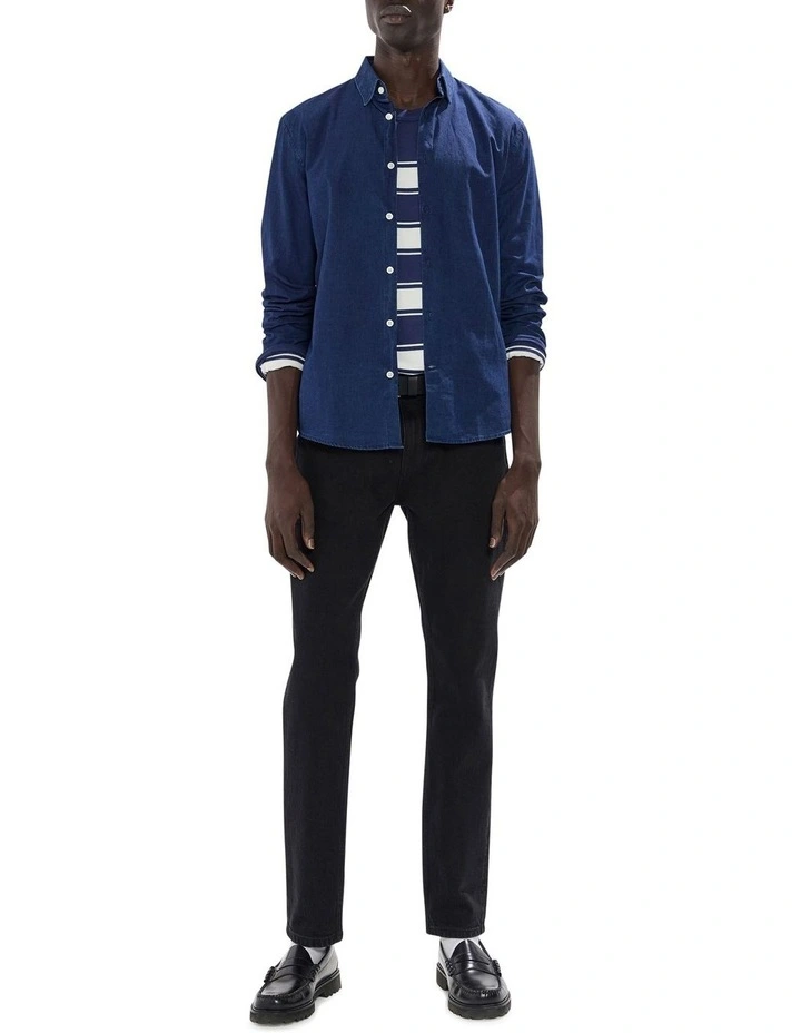 Jeffrey Denim Shirt in Indigo image 2