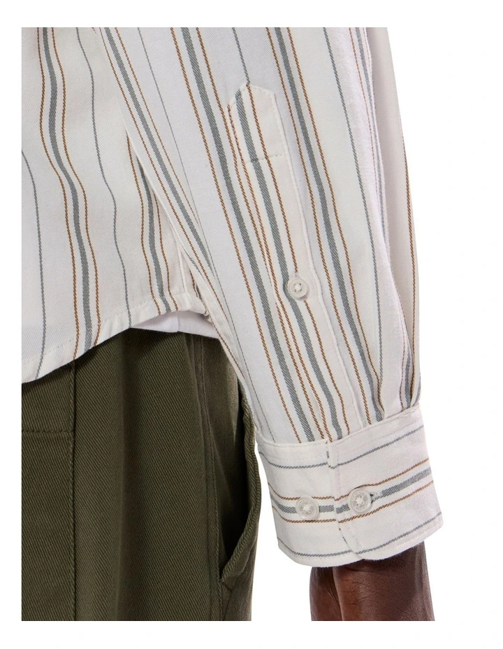 Walk Away Stripe Shirt in Green Stripe image 3