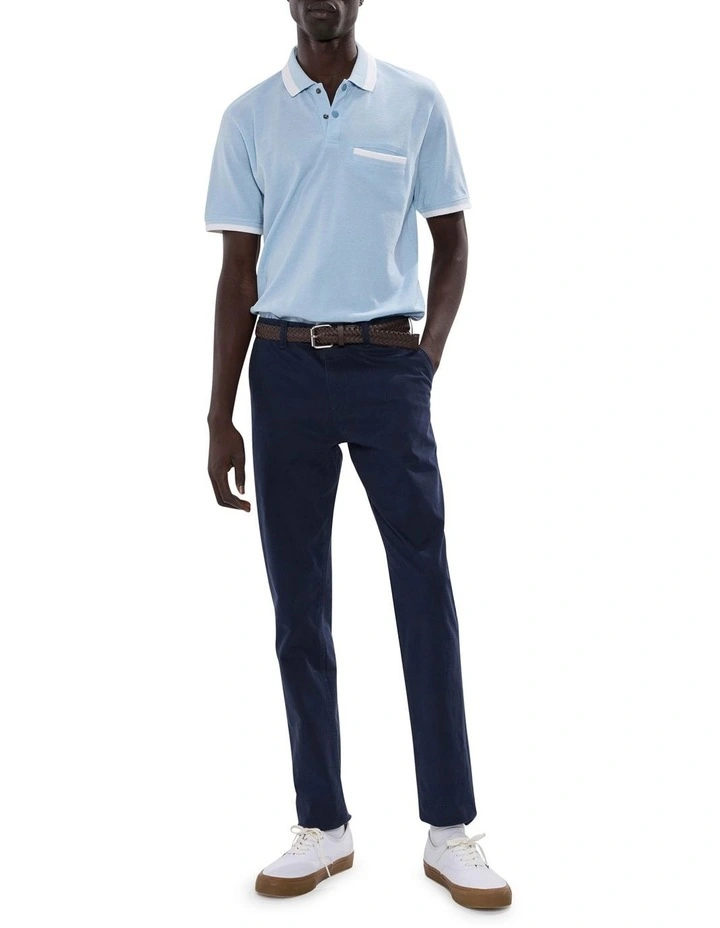 Christian Mercerised Polo in Cerulean Blue image 2