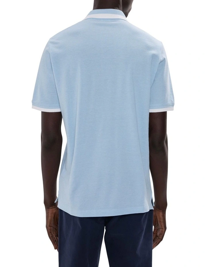 Christian Mercerised Polo in Cerulean Blue image 5