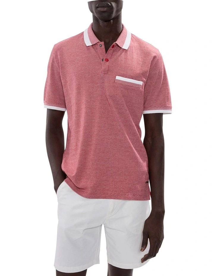 Christian Mercerised Polo in Crimson Red image 1