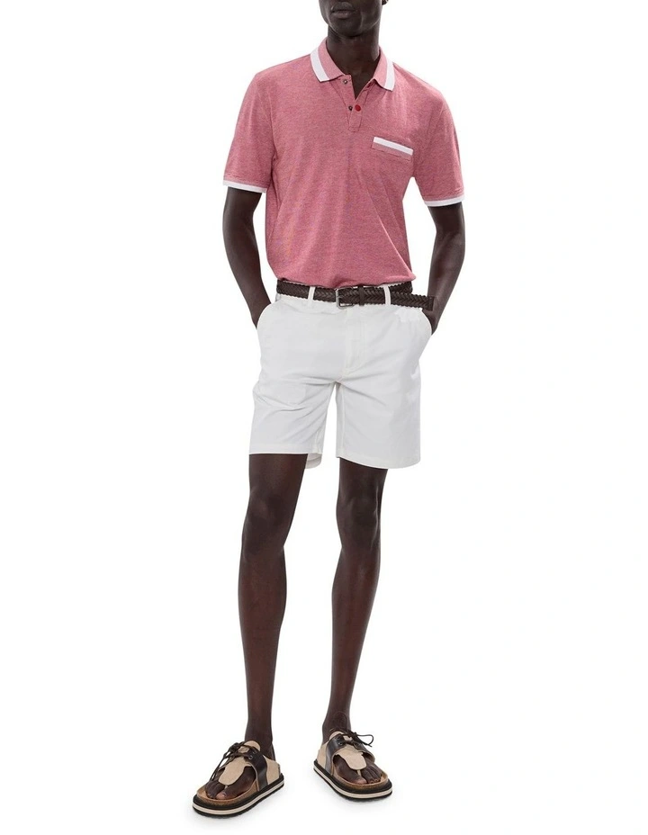 Christian Mercerised Polo in Crimson Red image 2