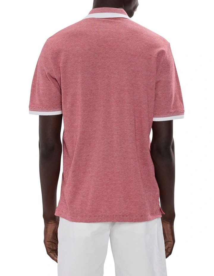 Christian Mercerised Polo in Crimson Red image 5