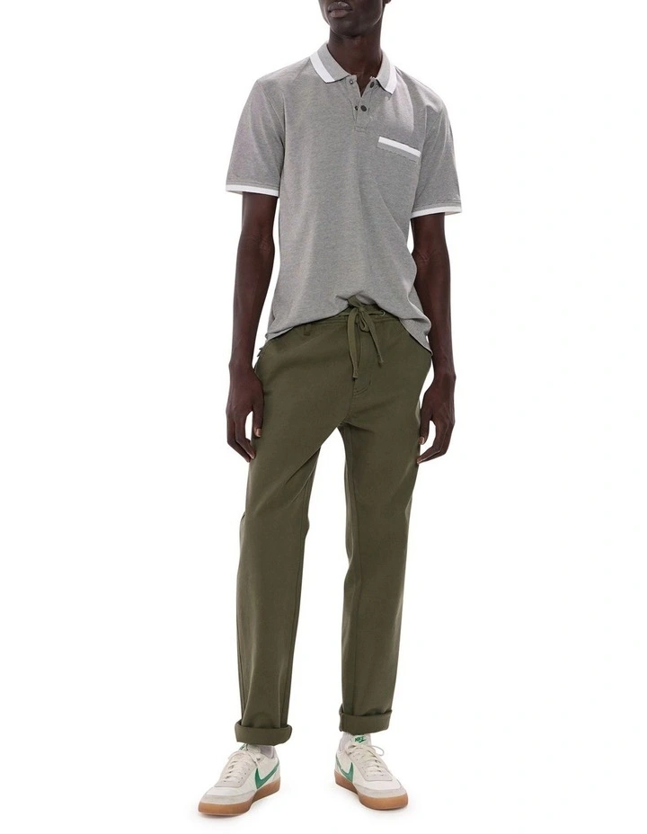 Christian Mercerised Polo in Agave Green image 2