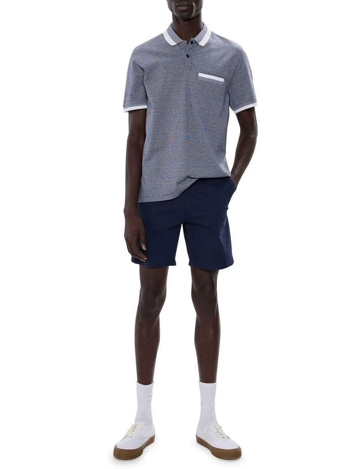 Christian Mercerised Polo in Navy image 2