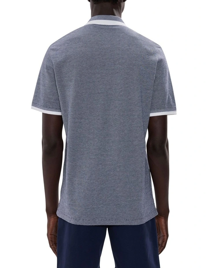 Christian Mercerised Polo in Navy image 5