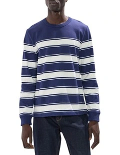 Curtis Stripe Top in Navy Stripe