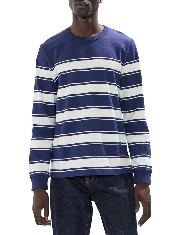 Curtis Stripe Top in Navy Stripe image 1