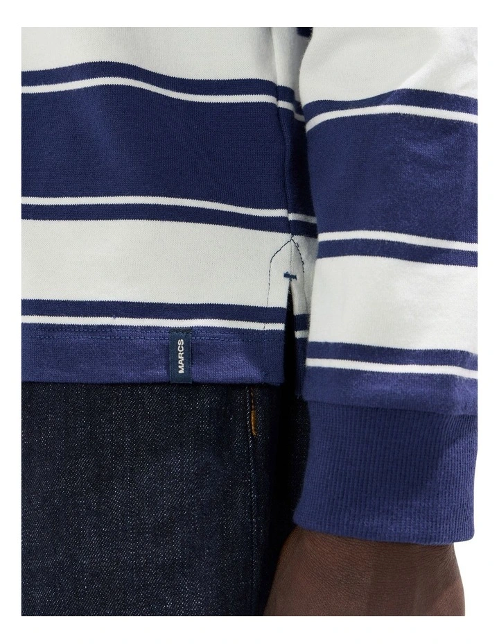 Curtis Stripe Top in Navy Stripe image 3