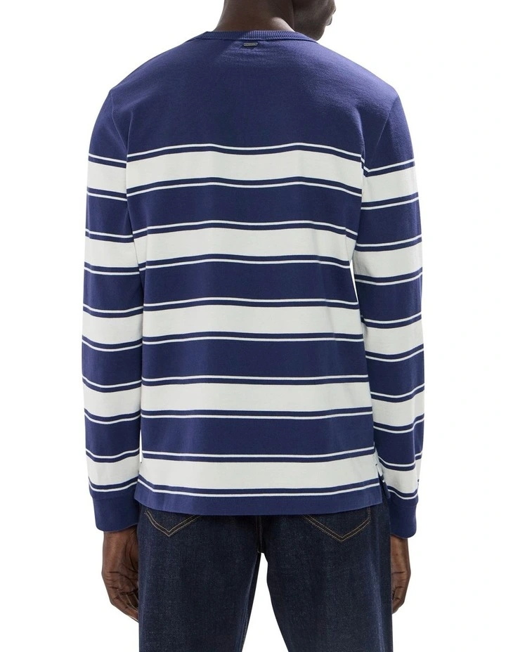 Curtis Stripe Top in Navy Stripe image 5