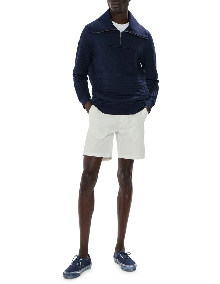 Helme 1/4 Zip Sweat in Navy image 2