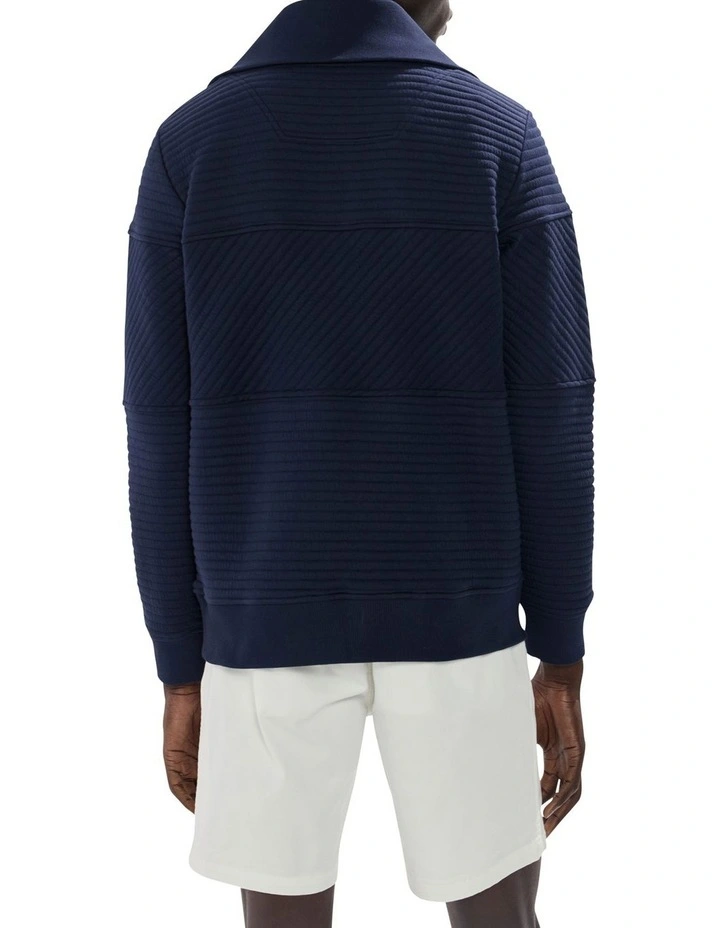 Helme 1/4 Zip Sweat in Navy image 4