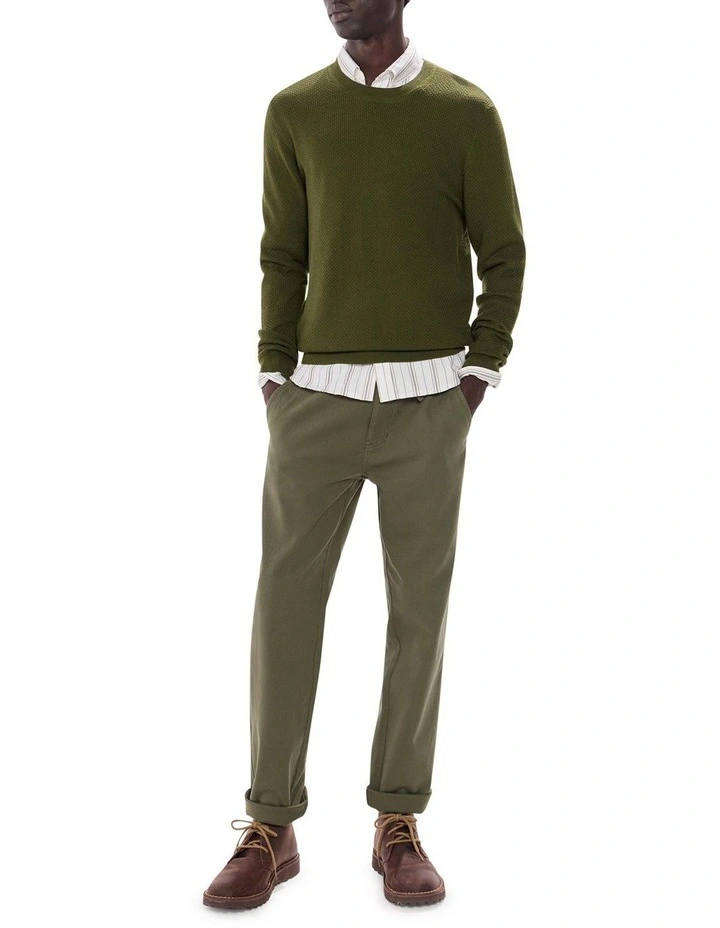 Gordon Textured Merino Knit in Agave Green image 2