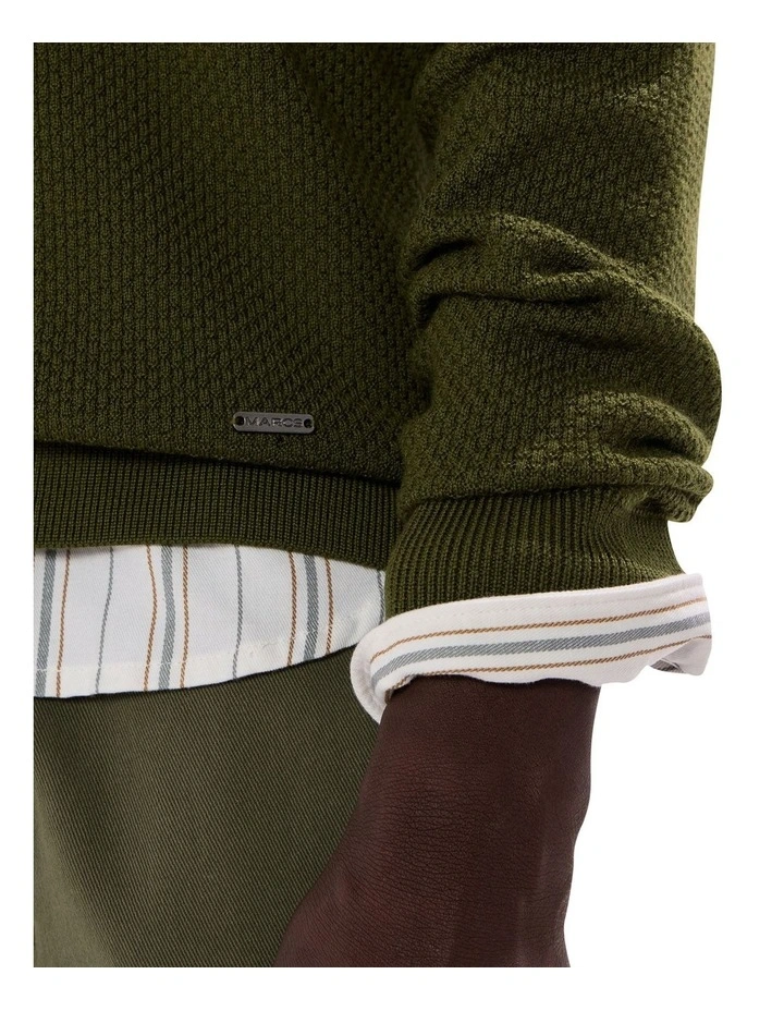 Gordon Textured Merino Knit in Agave Green image 3