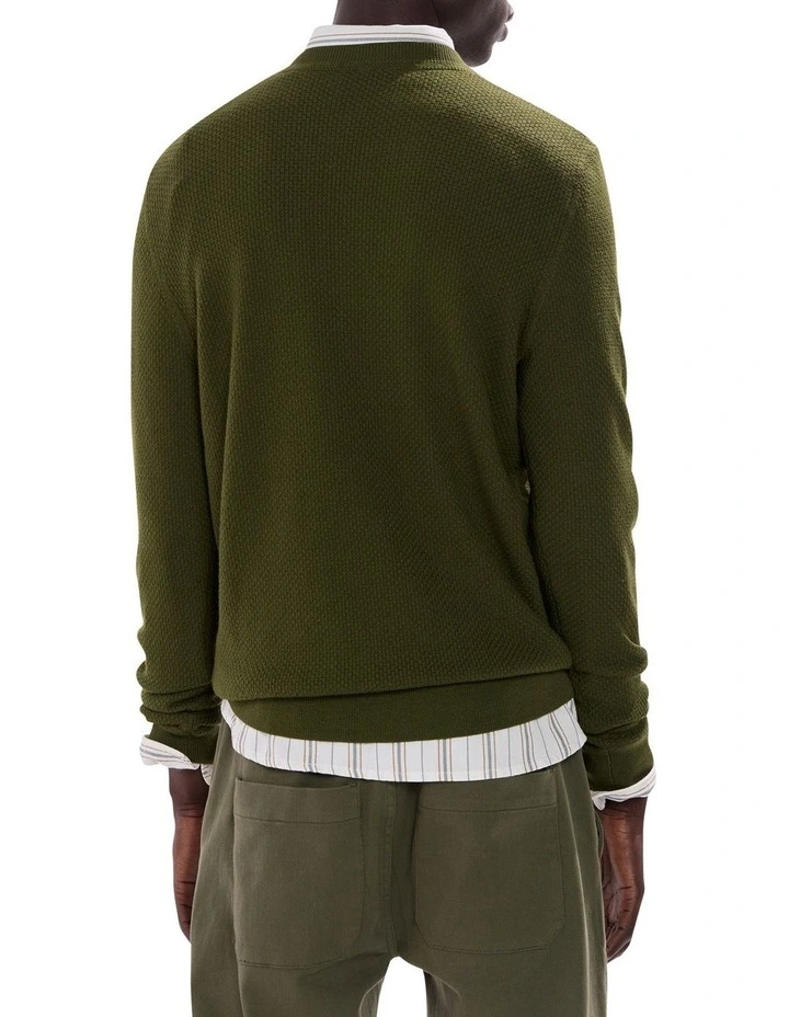 Gordon Textured Merino Knit in Agave Green image 4