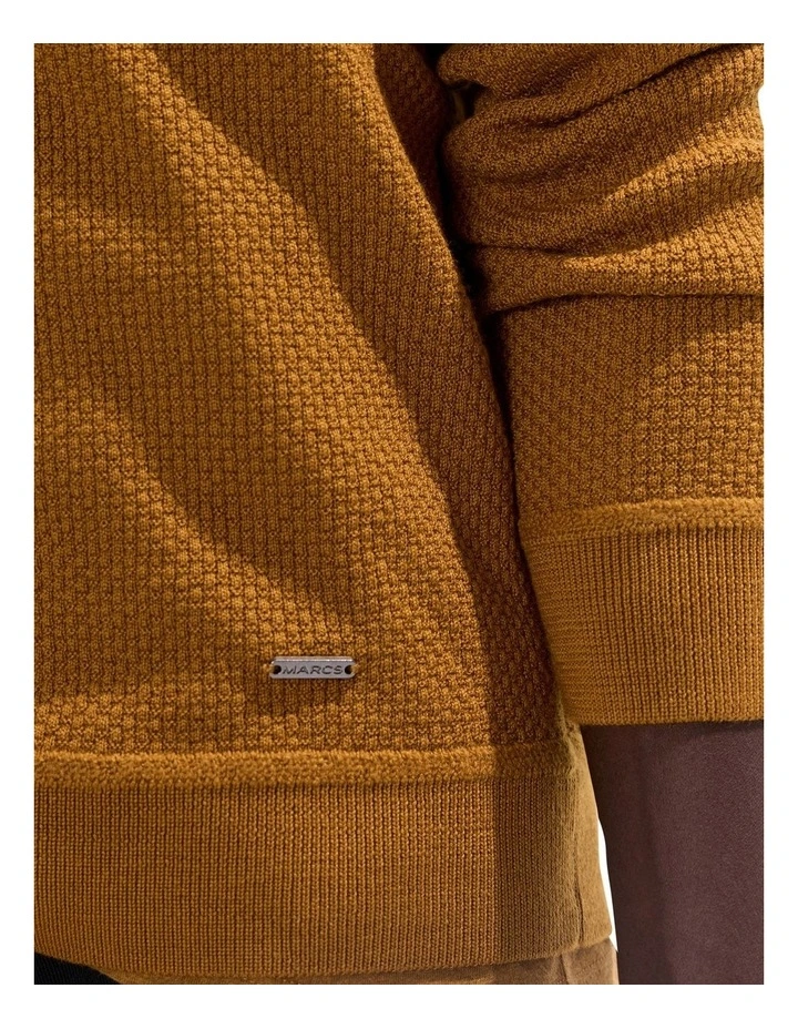 Gordon Textured Merino Knit in Bronze image 3